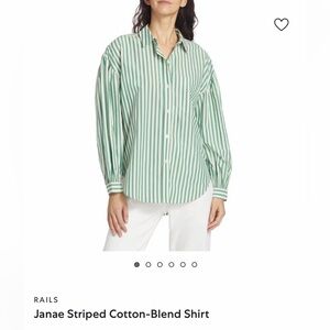 Rails Janae striped cotton blend shirt